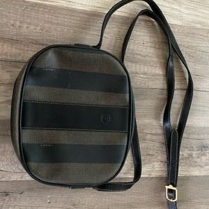 FENDI Vintage Pequin Large Stripe Crossbody Bag